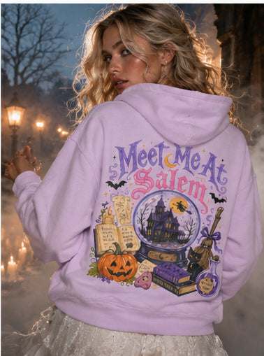 Meet Me In Salem Double Sided Premium Unisex Hoodie