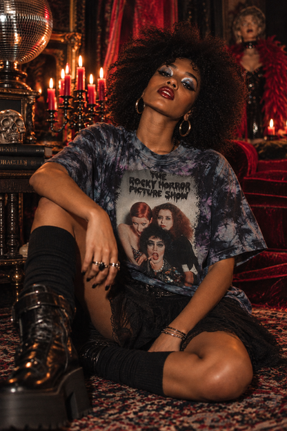 Rocky Horror Picture Show Oversized tie-dye t-shirt