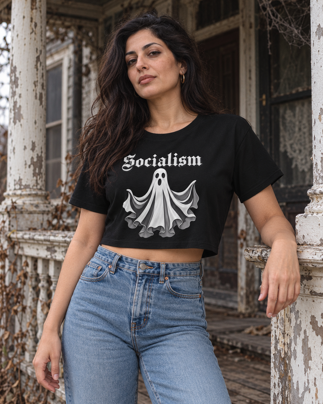 Scary Socialism Women’s crop top