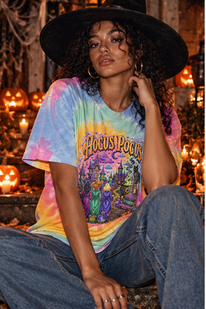 Hocus Pocus Oversized tie-dye t-shirt