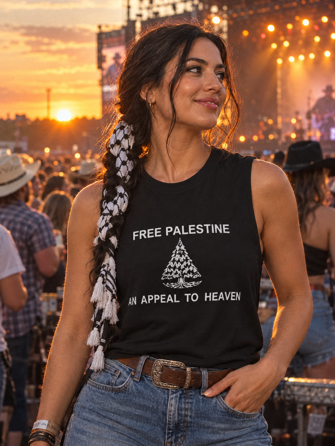 Free Palestine Tree Muscle Shirt