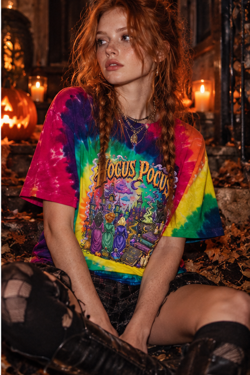Hocus Pocus Oversized tie-dye t-shirt