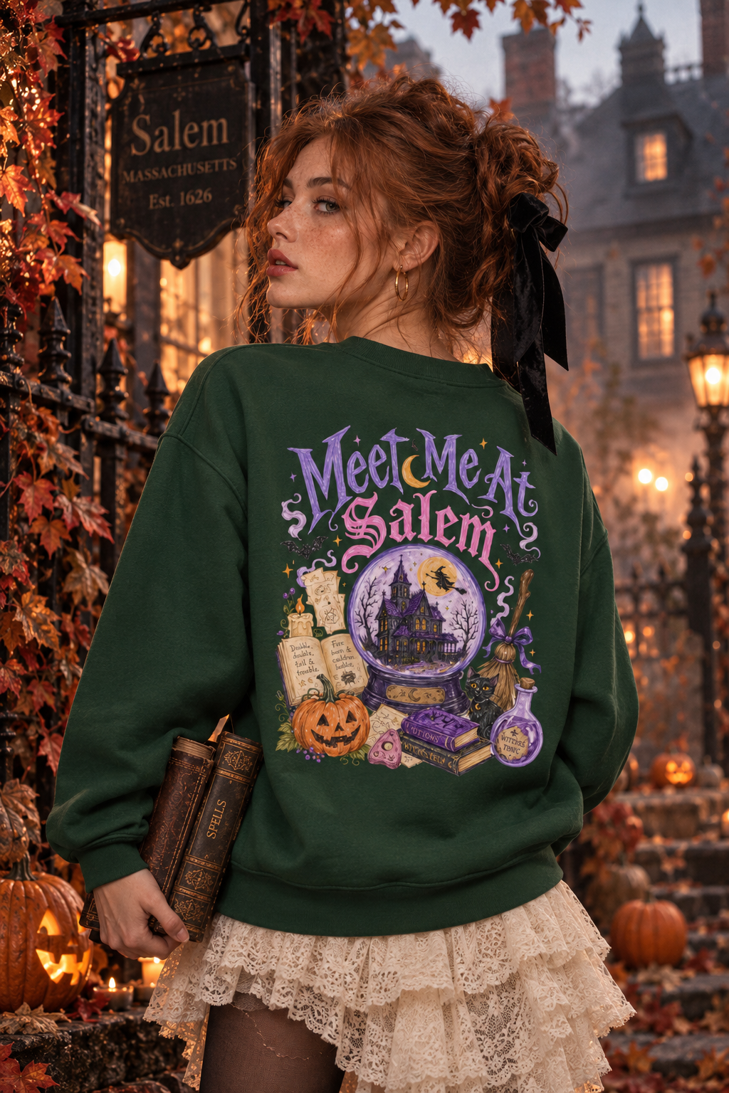 Meet Me In Salem Double Sided Unisex Premium Sweatshirt