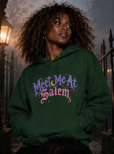 Meet Me In Salem Double Sided Premium Unisex Hoodie