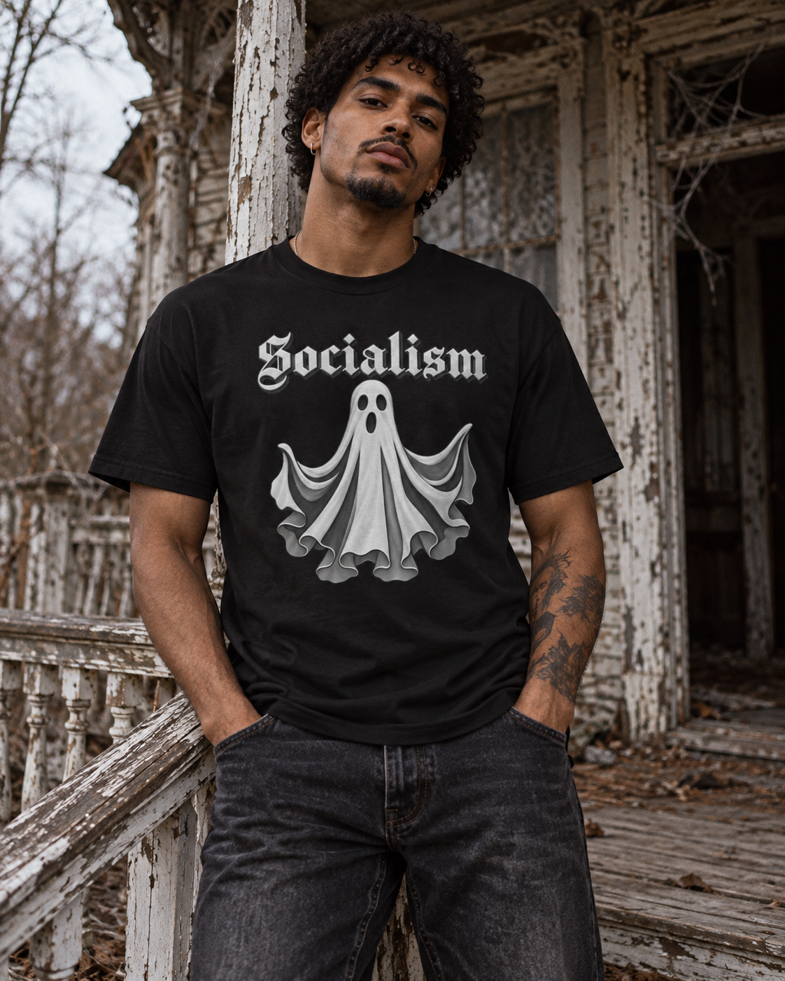 Scary Socialism Short-Sleeve Unisex T-Shirt