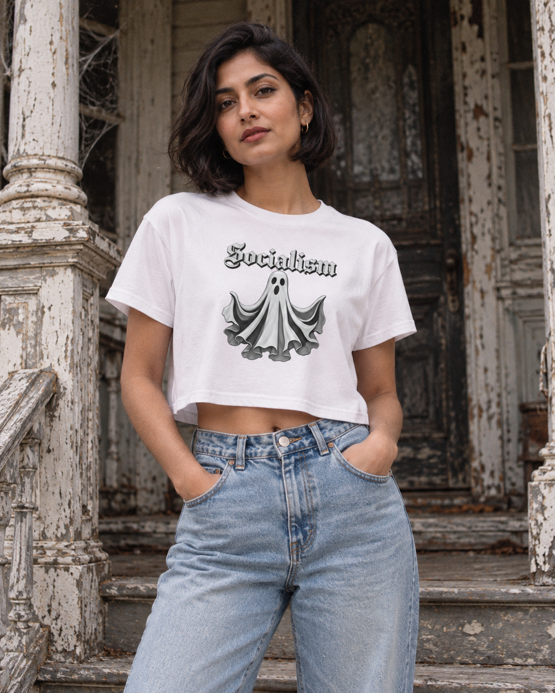 Scary Socialism Women’s crop top