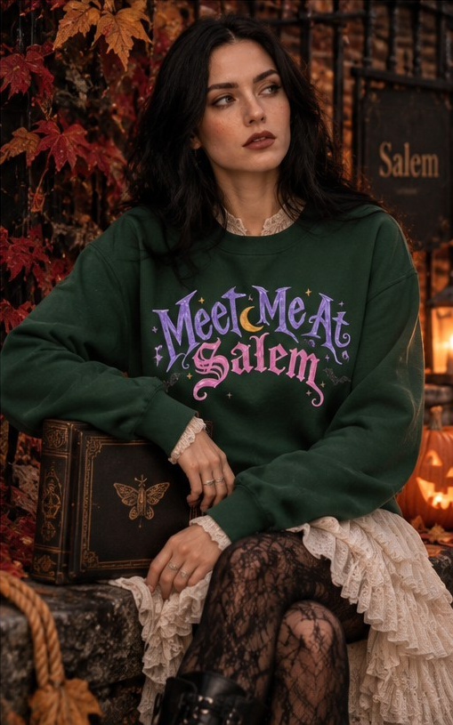 Meet Me In Salem Double Sided Unisex Premium Sweatshirt