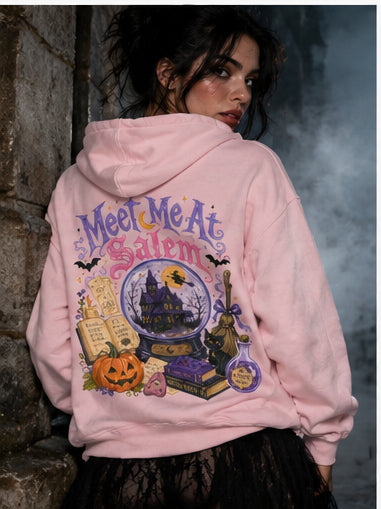 Meet Me In Salem Double Sided Premium Unisex Hoodie